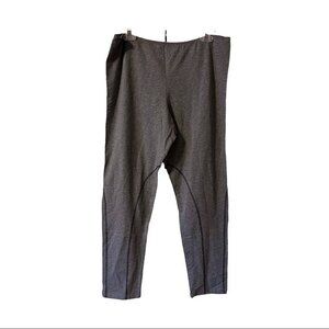 Norma Kamali Cotton Legging Yoga Pant Contrast Stitching